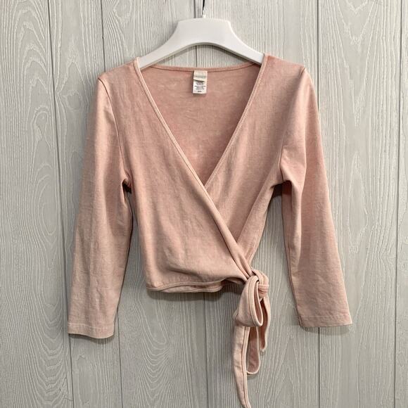 L*Space Camilla Pink Wrap Long Sleeve Top Medium - Picture 2 of 5